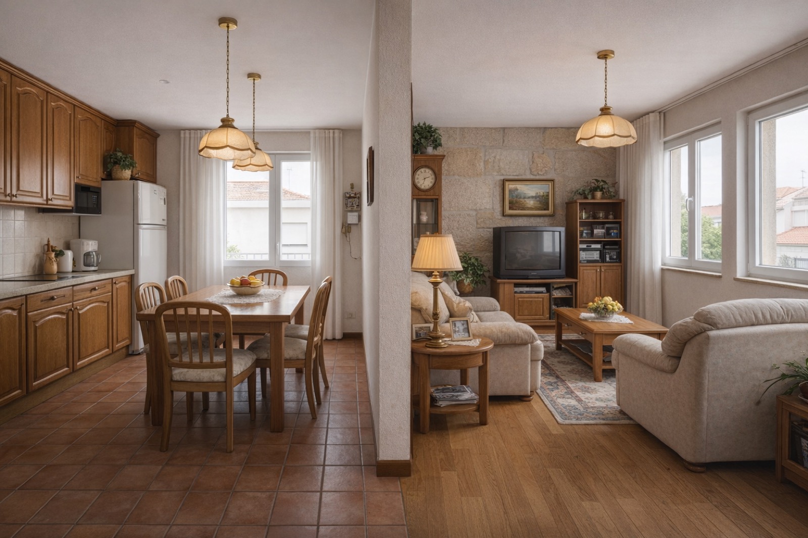 Cozinha antes da remodelação no Porto