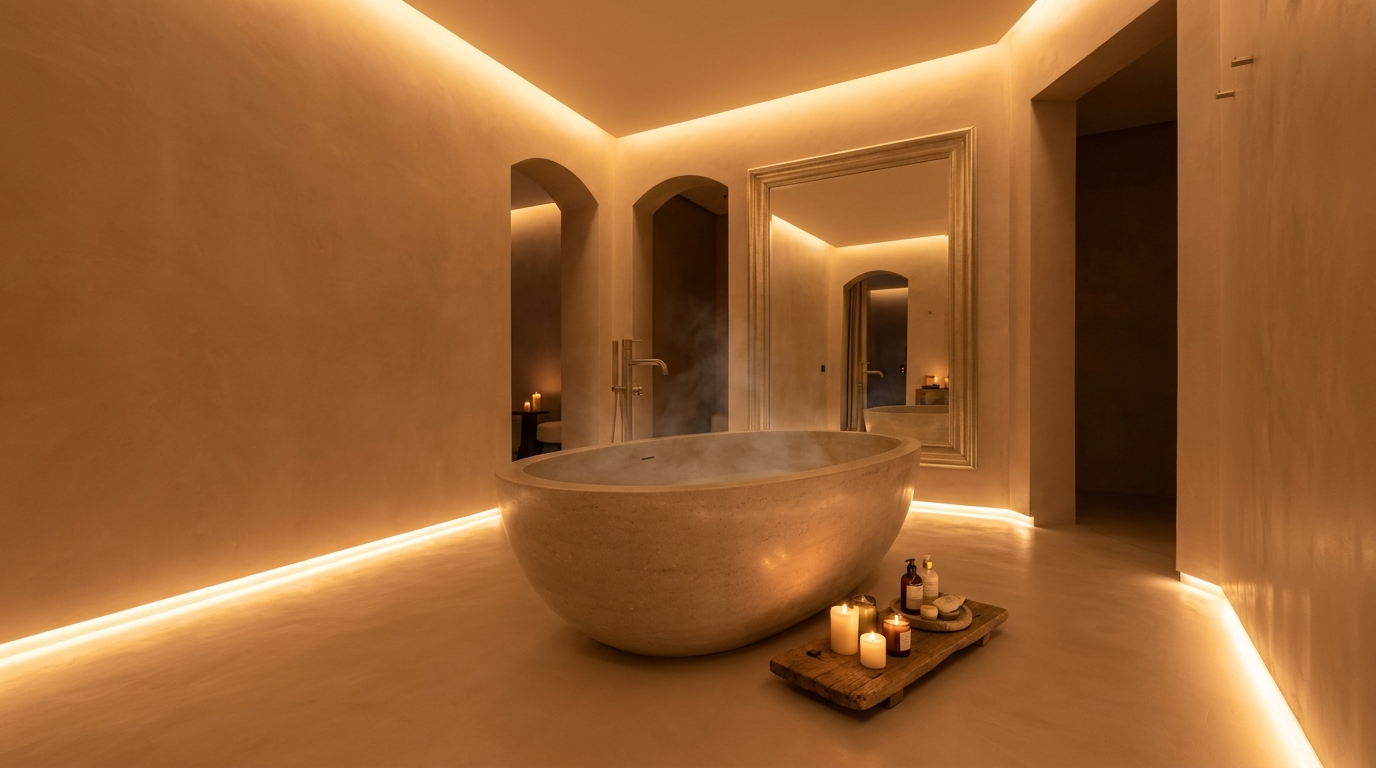 Microcimento em hotel e spa Porto